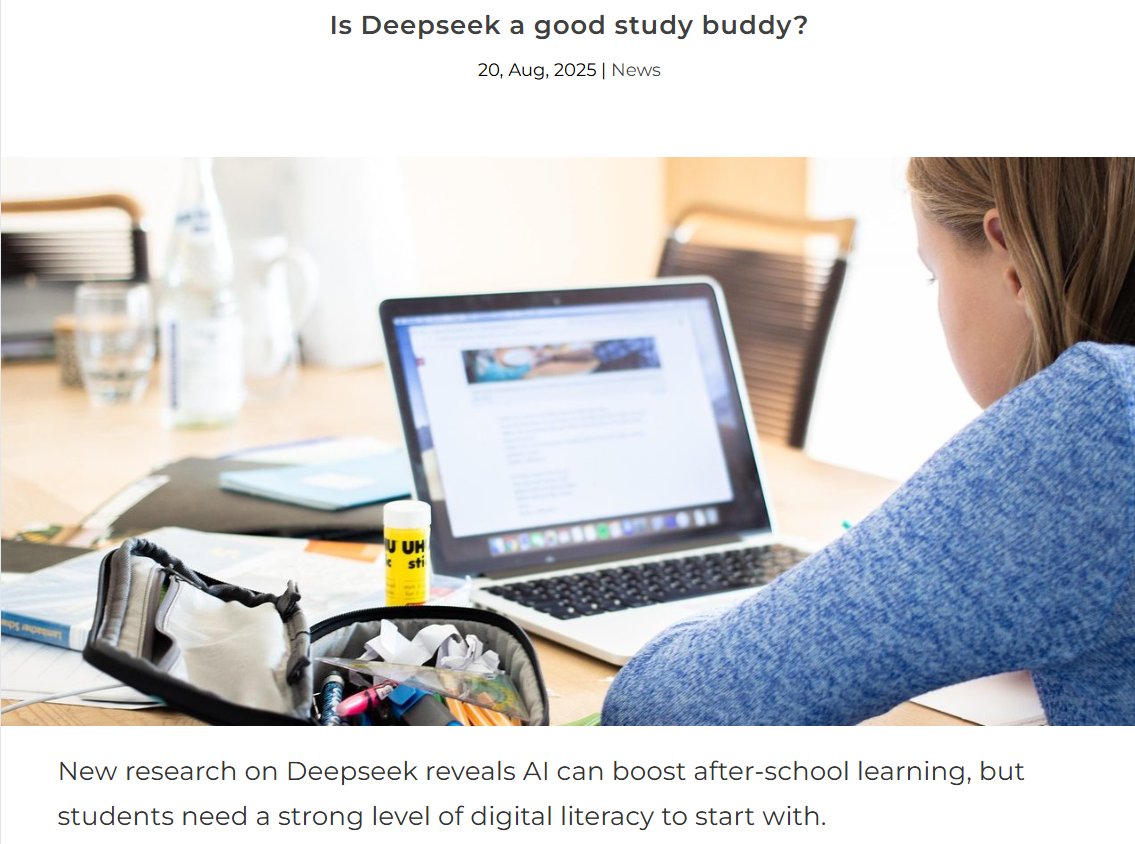 Kat Cauchiππππ¦π°π» (@k_cauchi) on Twitter photo Is Deepseek a good study buddy? Read about recent research on this in #RISEEduMag. #AI #DeepSeek #Homework #Learning <a href="/TechHeaddd/">TechHeaddd | Tech writer</a> <a href="/NetSupportGroup/">NetSupport</a>
riseedumag.com/is-deepseek-a-β¦ Is Deepseek a good study buddy? Read about recent research on this in #RISEEduMag. #AI #DeepSeek #Homework #Learning <a href="/TechHeaddd/">TechHeaddd | Tech writer</a> <a href="/NetSupportGroup/">NetSupport</a>
riseedumag.com/is-deepseek-a-β¦