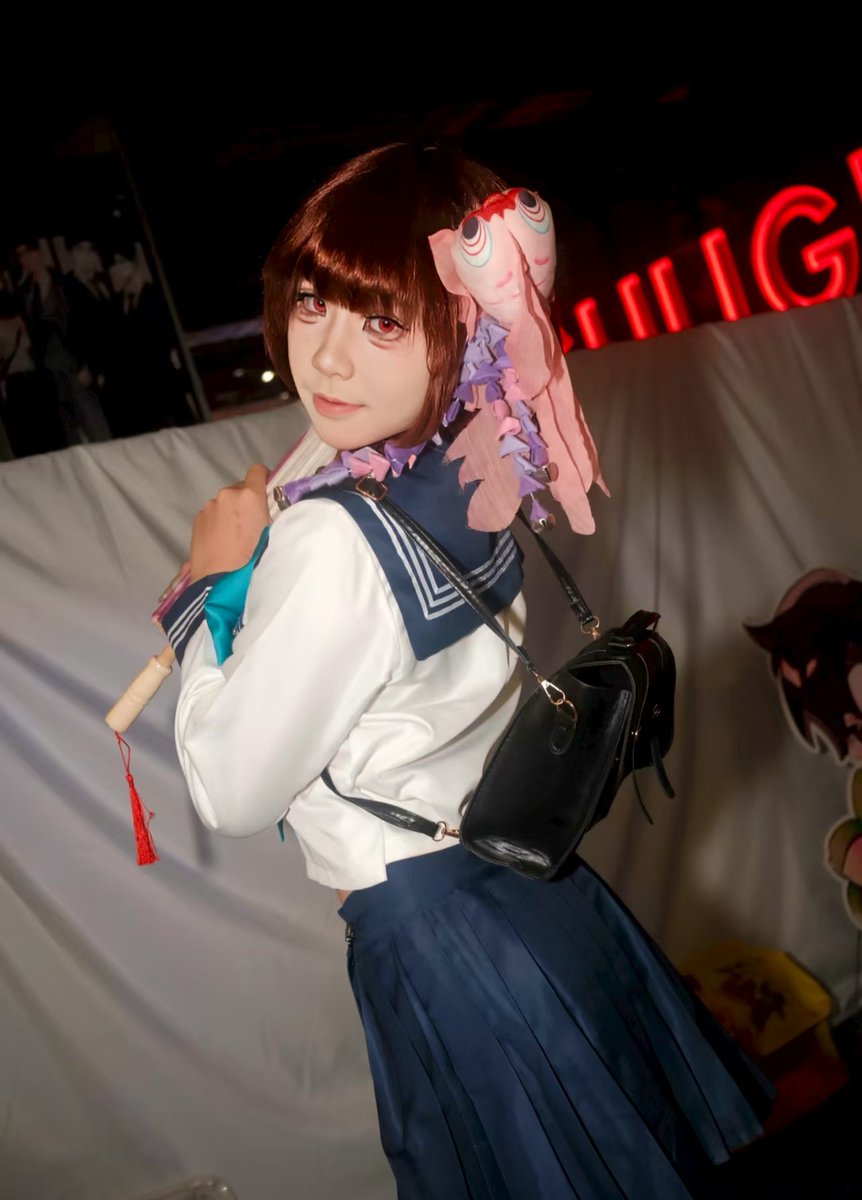 陰陽師-神楽「同人校服」 
(2025.08.17-陰陽師ポップアップストア) 
※写真の掲載については被写体の同意を得ています 
※高加工注意
神楽：豆芽
📷：私