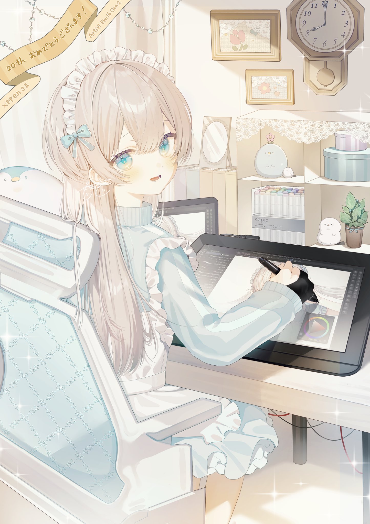 似顔絵描きます✳︎水彩にて実写風で少しポップ✳︎ご要望様々お応えします 個展で描かせていただいた似顔絵2日目🌟 描かせてくださった皆様