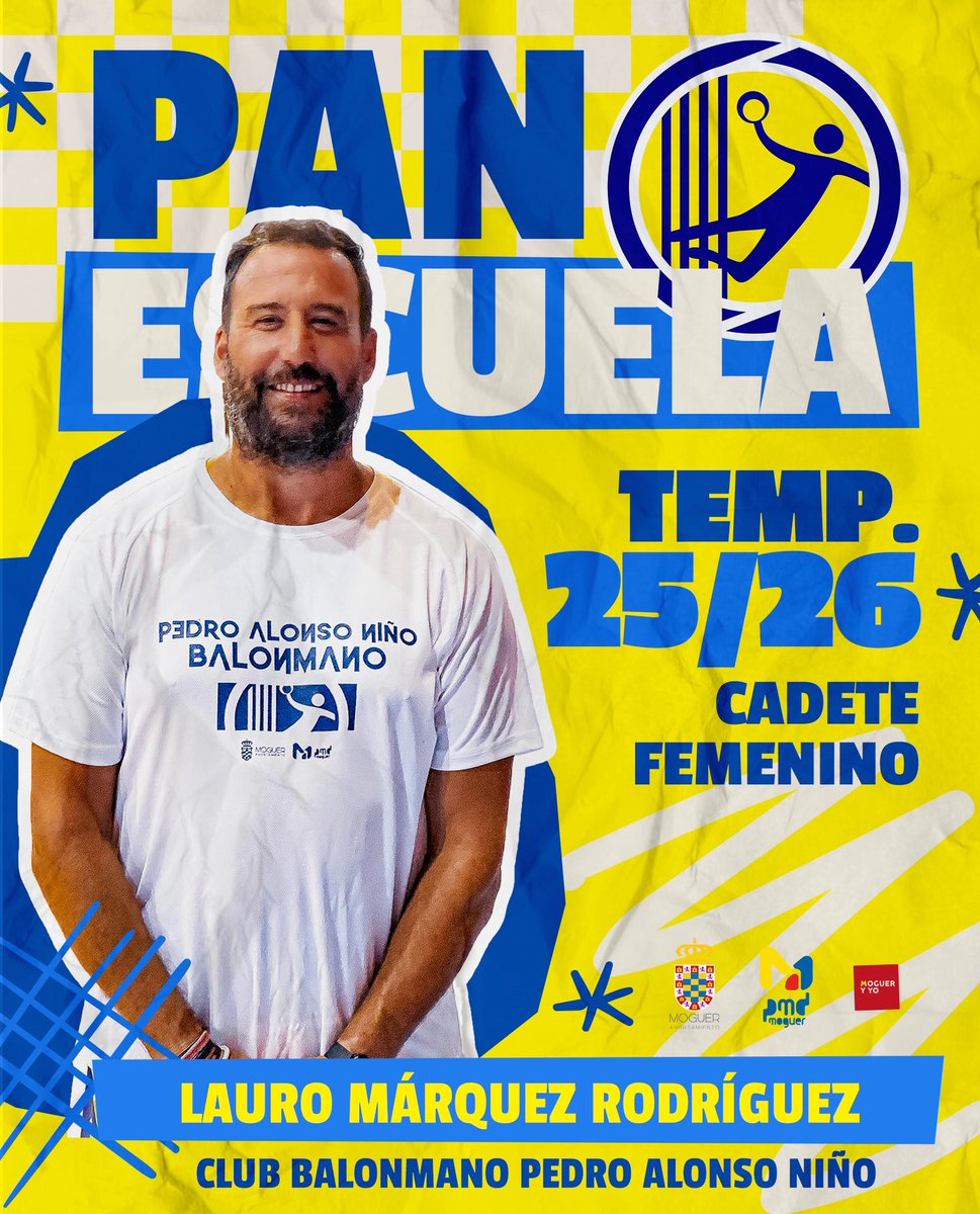 💛💙 Nuestro cadete femenino ya tiene timón: Lauro Márquez será su entrenador. Un apasionado del balonmano para guiar a este equipo de guerreras que disfrutan y crecen cada día. 🔥🤾‍♀️
 #EscuelaPAN #Sempiterno