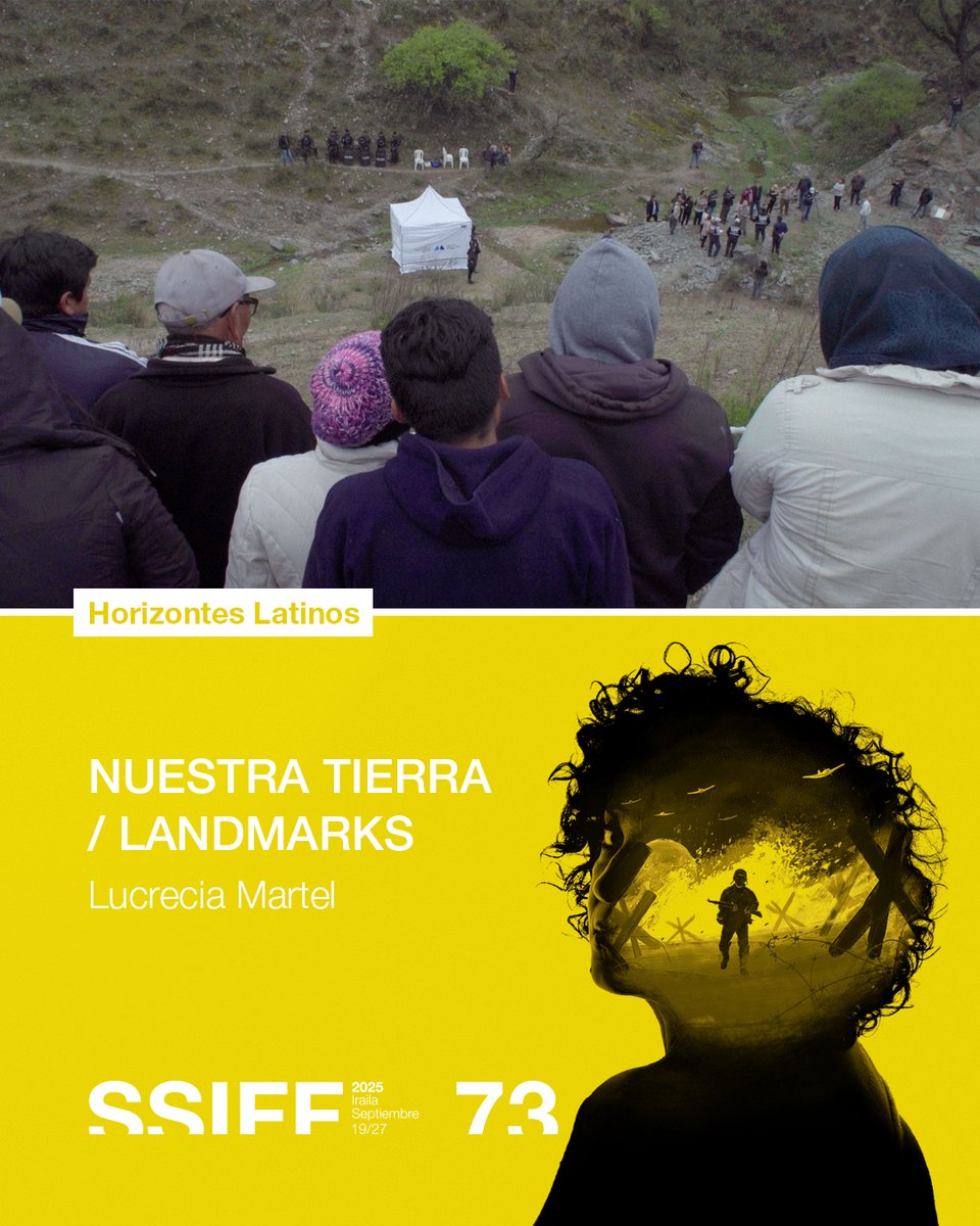 #73SSIFF #HorizontesLatinos 💛 Lucrecia Martel presentará Nuestra tierra, seleccionada fuera de concurso en la competición oficial de Venecia. Recuerda el caso del asesinato del líder de la comunidad indígena Chuschagasta, Javier Chocobar, en el norte de Argentina.

La directora