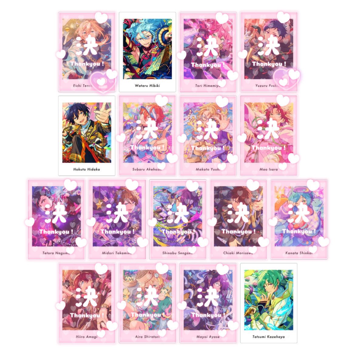 sutea_19's tweet photo. ꒰ 交換 仮約束 譲渡 ꒱あんスタ
P.A.shots!! ぱしゃっつ Vol.6 Action 
5box予約予定

求￤こはく 定価＋送料

譲￤茨 渉 北斗 巽 ゆうた アドニス 光 斑 

❥仮約束のため出なければ白紙
❥郵送交換希望
❥1部お声がけ中

検索からでもお気軽にお声がけ下さい🍀.* https://t.co/evUfEFKfAz