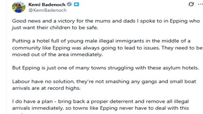 This is a really worrying tweet
- the Tories oversaw 6 years of the 'migrant network' being established
- they opened up 400 hotels
- they refused to process people creating backlog in hotels
- they had no deterrent (Rwanda would take a few hundred)
- they had no deportation plan