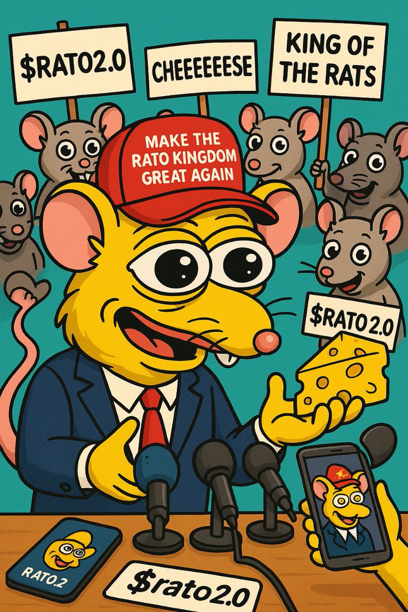 RatoTheRat2CTO's tweet photo. whos ready to burn more cheese 🧀🐀🔥

Rato2.0 King of the Rats 🐀

Rato the Rat is a character in the new matt furie book Cortex Vortex. 

Rato2.0 lead by the community ❤️

Come and join the Rat Revolution 

https://t.co/rNTdTqoYx4 https://t.co/sjLoN0SW1v
