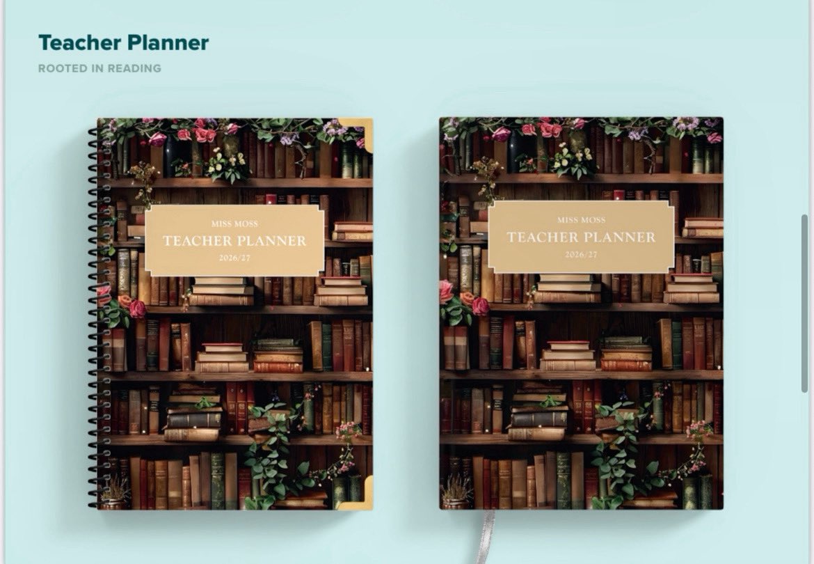 Introducing our 3rd cover reveal ! 📚 ‘Rooted in Reading’ 🍁 🍃 Available at tidythink.co.uk from November 2025! 👩‍🏫

#TeacherPlanner #PlannerCoverReveal #TeacherLife #TeacherOrganization #TeacherStyle #PlannerAddict #BackToSchoolReady #ClassroomOrganization #Teacher