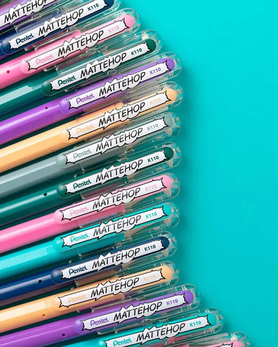 PurePens's tweet photo. #Pentel Mattehop Gel Pens - taking gel ink to another level!
Now just £1.50 >> https://t.co/UgoxfGbWQt

#purepens #fountainpen #fountainpens #stationery #stationerygeek #stationerynerd #stationerycollector #ink #writing #drawing #calligraphy #pennerd #pengeek #newpenday https://t.co/jqXnf1Ua9C