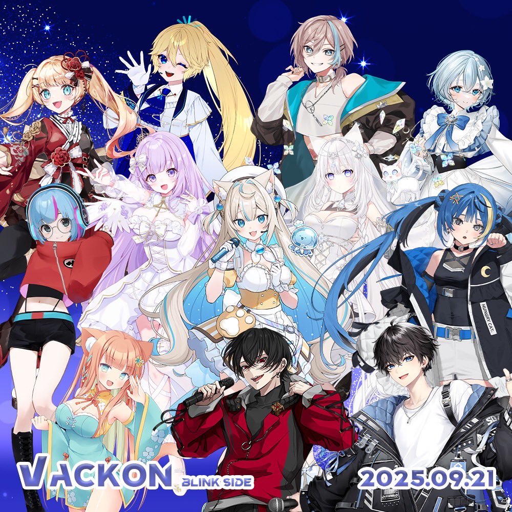 Vack-ON!!【公式】 (@vack_on) on Twitter photo 【チケットリリース】
《 #VackON vol.8🍁🌕》
会場/Yogibo META VALLEY
(<a href="/mv_namba/">Yogibo META VALLEY</a>)
日時/2025.9.21
開場12:30/開演13:30
終演予定21:00
《 #VackON Blink side💫✨️》
会場/Yogibo HOLY MOUNTAIN
(<a href="/hm_namba/">Yogibo HOLY MOUNTAIN</a> )
日時2025.9.21
開場12:30/開演14:30
終演予定19:30
🎫はこちらから 【チケットリリース】
《 #VackON vol.8🍁🌕》
会場/Yogibo META VALLEY
(<a href="/mv_namba/">Yogibo META VALLEY</a>)
日時/2025.9.21
開場12:30/開演13:30
終演予定21:00
《 #VackON Blink side💫✨️》
会場/Yogibo HOLY MOUNTAIN
(<a href="/hm_namba/">Yogibo HOLY MOUNTAIN</a> )
日時2025.9.21
開場12:30/開演14:30
終演予定19:30
🎫はこちらから