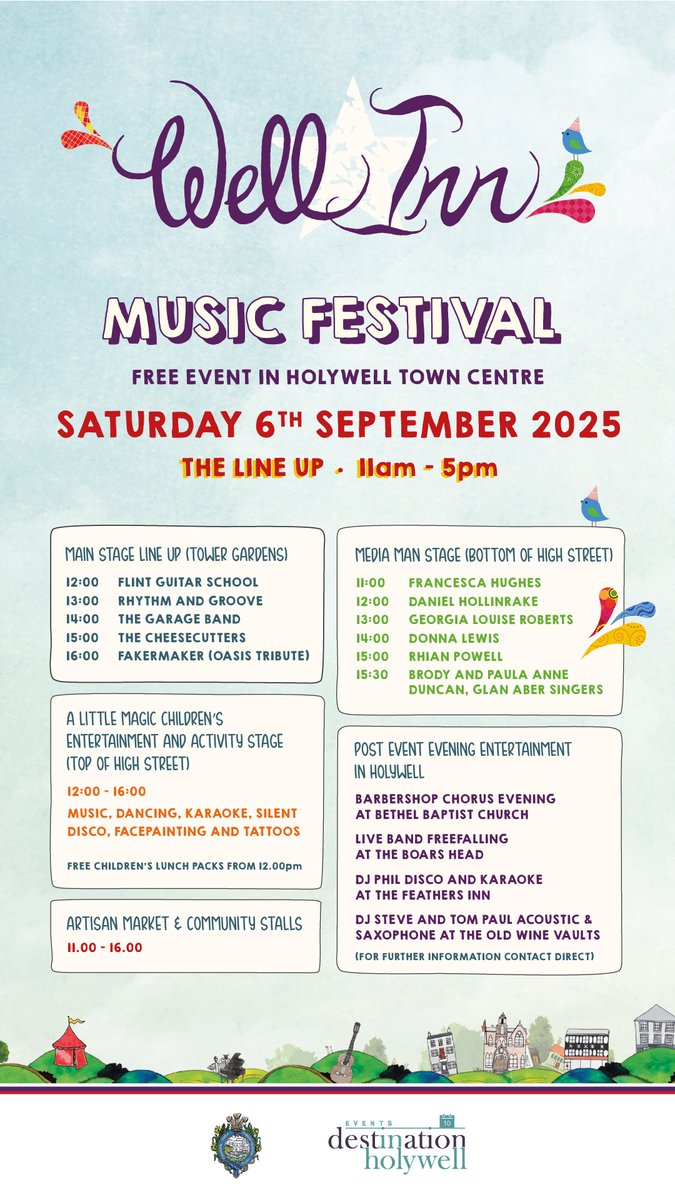 Well Inn Festival 2025 - Saturday 6th September - Free Festival!

Please see attached flyer for the full line up for this year. A great festival line up, with a main stage headlined by Fakermaker - Oasis Tribute in Tower Gardens.