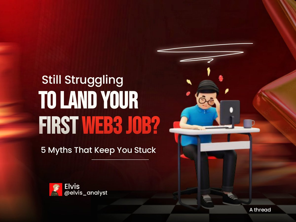 𝐬𝐭𝐢𝐥𝐥 𝐬𝐭𝐫𝐮𝐠𝐠𝐥𝐢𝐧𝐠 𝐭𝐨 𝐥𝐚𝐧𝐝 𝐲𝐨𝐮𝐫 𝐟𝐢𝐫𝐬𝐭 𝗪𝐞𝐛𝟑 𝐣𝐨𝐛? 🛑

If you’re sending applications, getting ghosted, and wondering “what am I doing wrong?” 

this might be the most important thread you’ll read this year.

i’m about to bust 5 myths that keep
