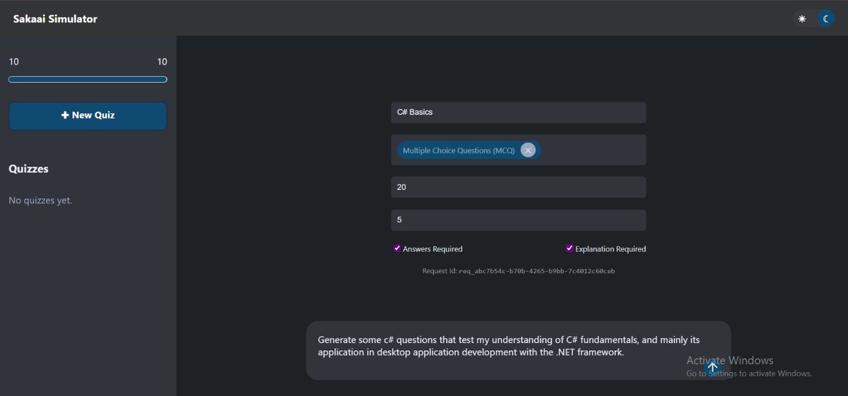 ProgrammingSai's tweet image. 🎓 Just finished Sakaai Simulator — an AI-powered re-creation of the Sakai quiz system.
✨ Familiar Sakai-style interface
✨ Perfect for practice & self-testing
🔗 Try it: sakaai-simulator.vercel.app
💻 Code: github.com/Programming-Sa…