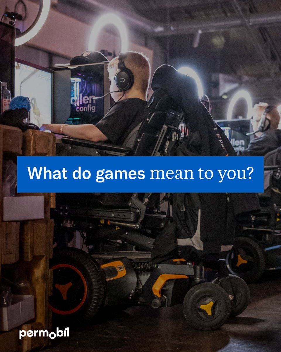 Do you play games? What do games mean to you? 🎮

Whether it's for fun, focus, or connection — gaming is more than just entertainment. Games break barriers and build bridges. 💙

Tell us your story! 👇

#Permobil