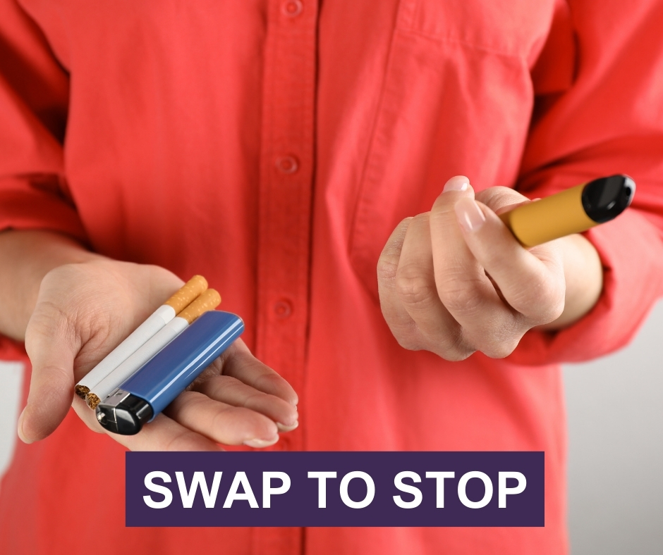 WolvesCouncil's tweet image. 🚭 The new #SwapToStop programme has already helped well over 100 smokers in Wolverhampton to quit by providing free vaping kits and behavioural support - if you want to stop smoking, sign up for free today! Full story 👉 orlo.uk/TqgRy @NHSinBlkCountry (1/2)