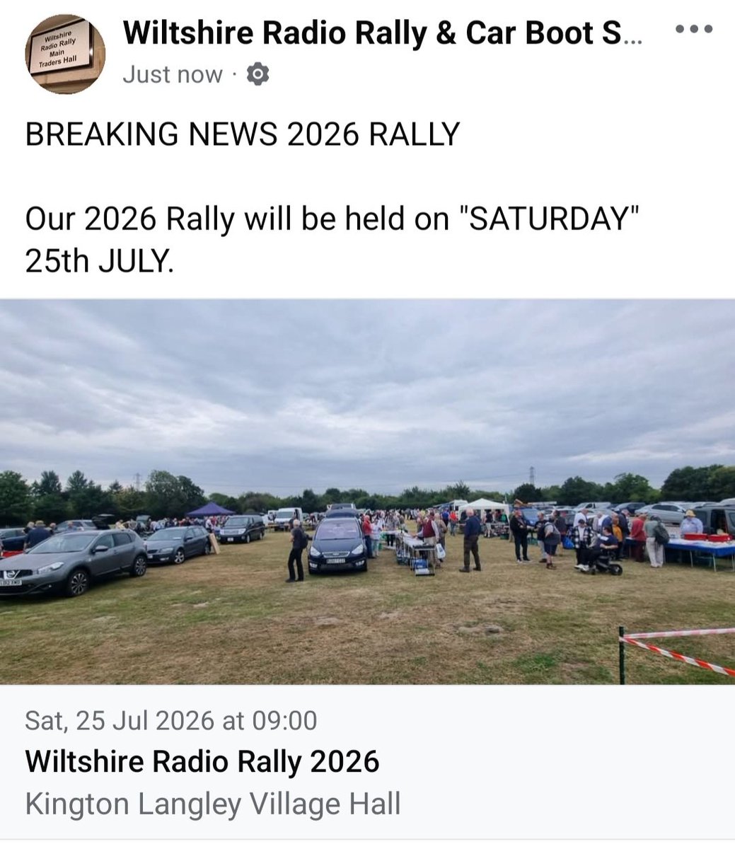 Wiltshire Radio Rally Sat 25 July 2026 tweet media