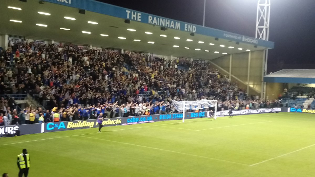 Here Is A Photo Of The Rainham End After Gillingham's 4-1 Home Win Against Chesterfield Last Night #Gillingham #Gills