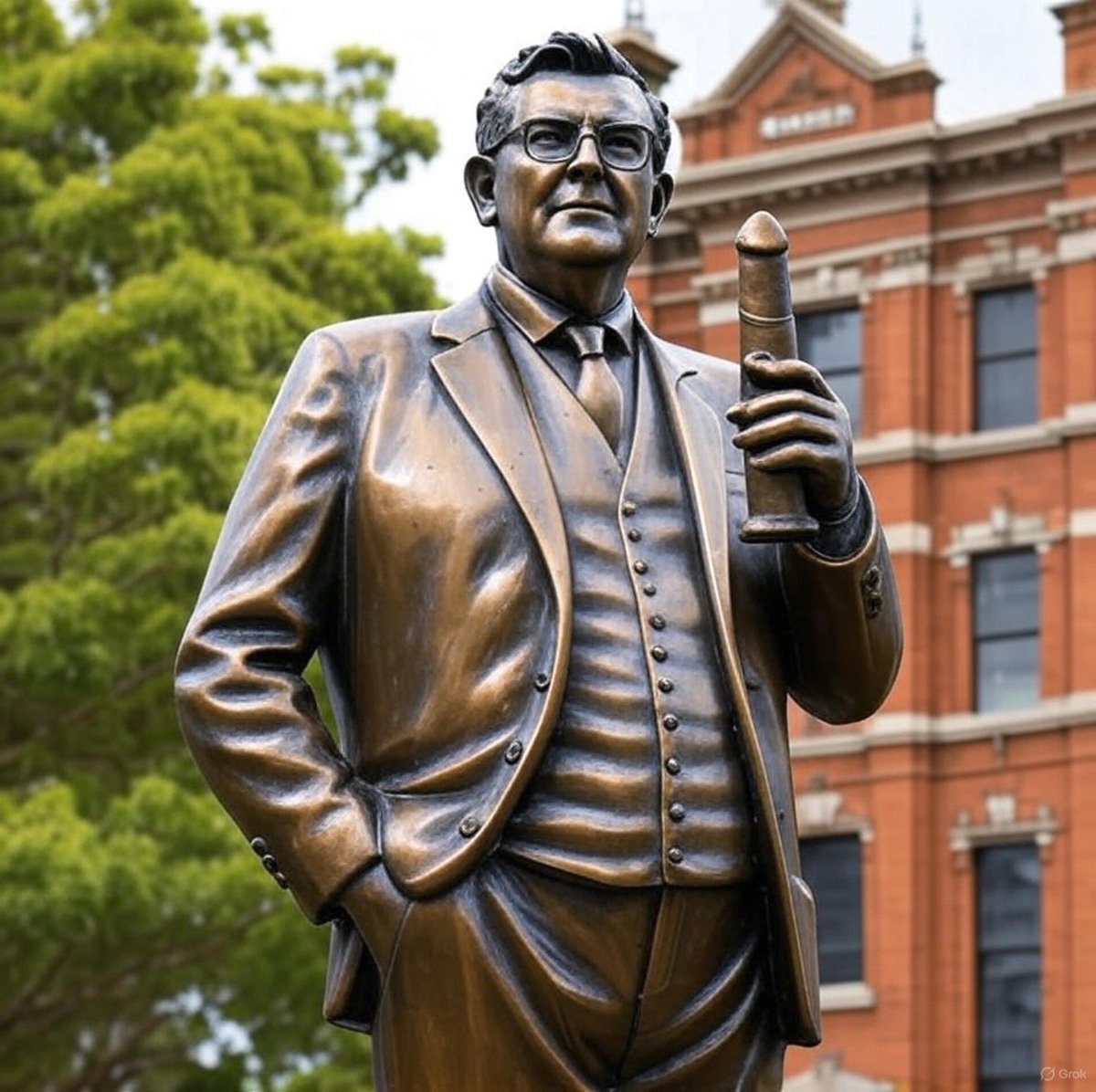 BREAKING! Leaked last 2 model submissions of the new <a href="/DanielAndrewsMP/">Dan Andrews</a> bronze statue. Please vote for your favourite.