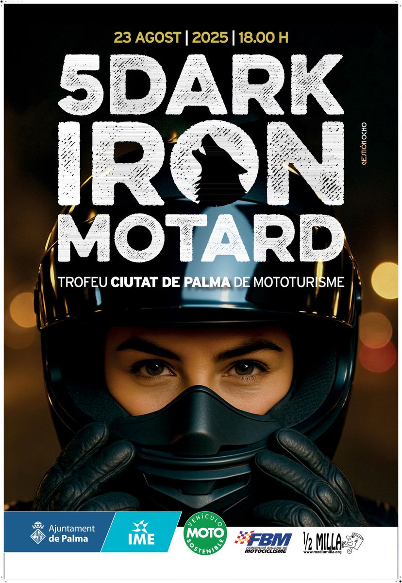 IME Palma (@imepalma) on Twitter photo 🏍️🔥 Aquest 23 d’agost, arriba el Ciutat de Palma de Mototurisme 5è Dark Iron Motard, organitzat pel Club <a href="/mediamillasport/">1/2 Milla Sport</a> i la Federació Balear de Motociclisme.
Rutes, passió i germanor damunt dues rodes!
🗓️ 23 d’agost a les 18 h
#DarkIron #MototurismeMallorca #CiutatDePalma 🏍️🔥 Aquest 23 d’agost, arriba el Ciutat de Palma de Mototurisme 5è Dark Iron Motard, organitzat pel Club <a href="/mediamillasport/">1/2 Milla Sport</a> i la Federació Balear de Motociclisme.
Rutes, passió i germanor damunt dues rodes!
🗓️ 23 d’agost a les 18 h
#DarkIron #MototurismeMallorca #CiutatDePalma