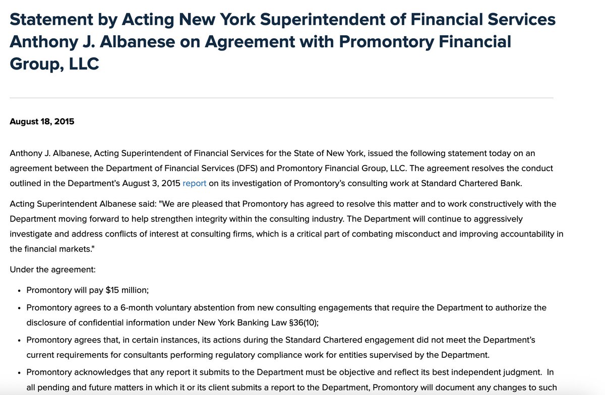 Anthony Albanese? The Acting Superintendent of Financial Services of the State of New York under Andrew Cuomo?