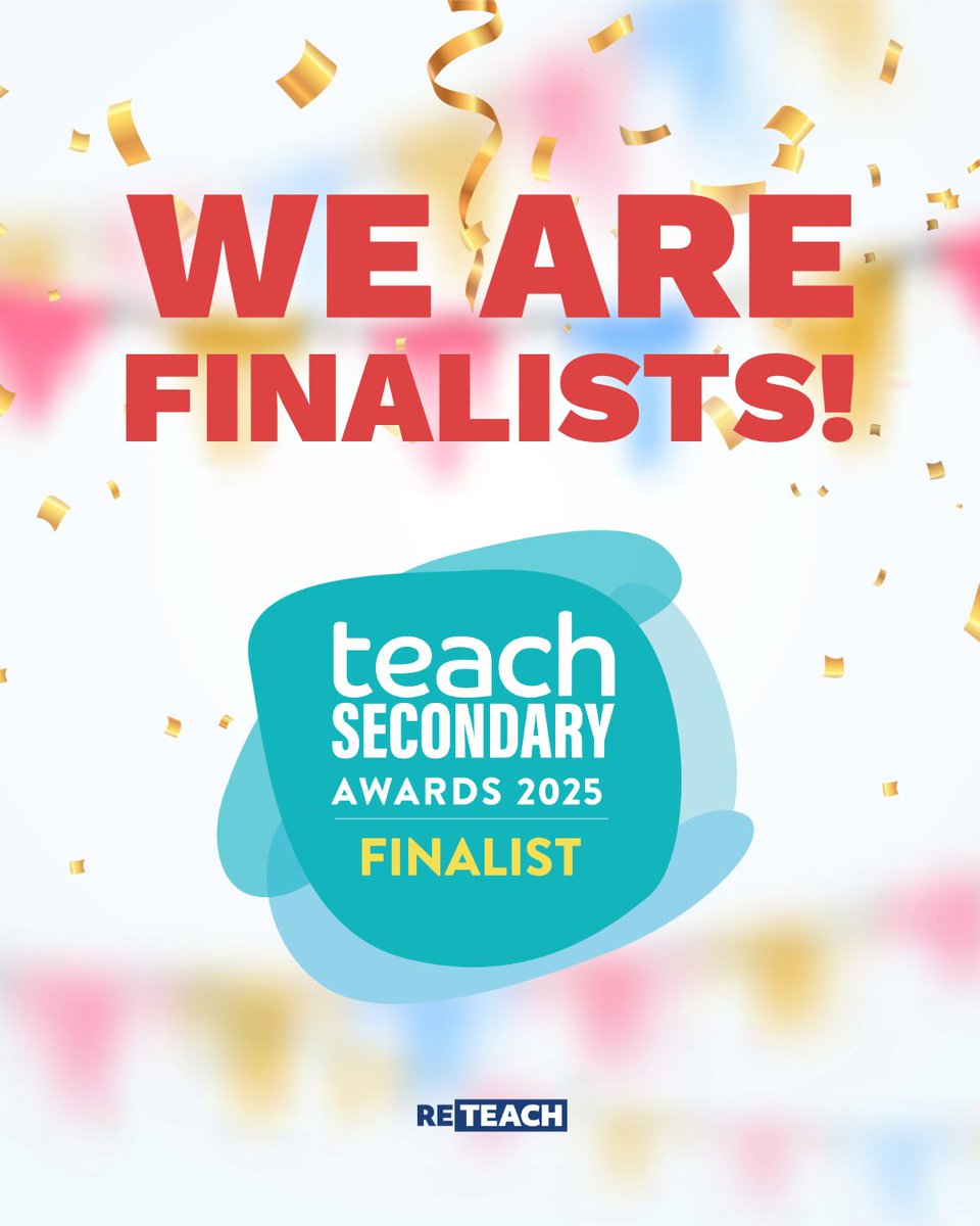 reteach_uk's tweet image. 🌟We’re so proud to share that Reteach is a finalist in the CPD category at the Teach Secondary Awards 2025!

A big step forward in our mission to support teachers with free, subject-expert-led resources. 

#TeachAwards2025 #CPD #Reteach