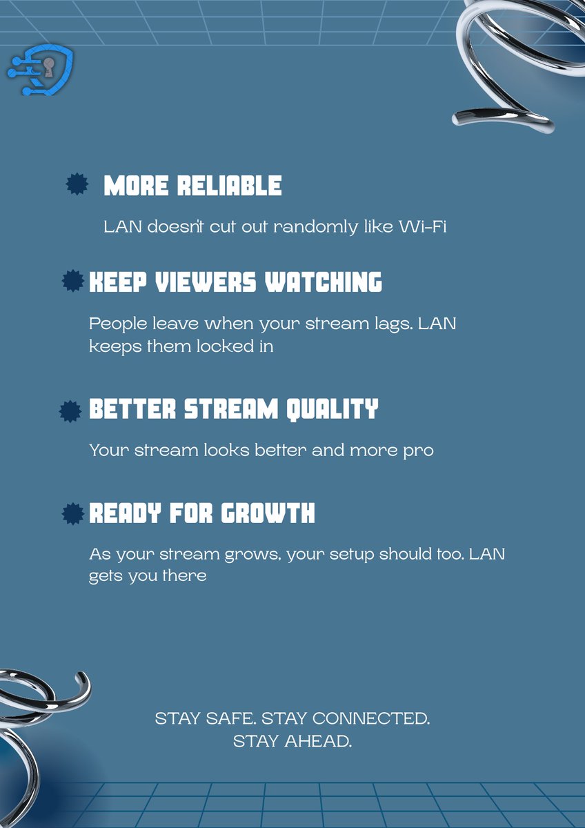 sea_techno10261's tweet image. 🎙️STREAMERS, LISTEN UP! 
Why risk your content on weak Wi-Fi? 💀  
GO LAN OR GO LAGGING!🚀🎮  
No dropouts. No buffering. Just pure, pro-level streaming.  
#StreamSmart #LANLife #NoMoreLag #ContentCreator #LiveStreaming  #GameStream #StayConnected #StayAhead #taseatechnology
