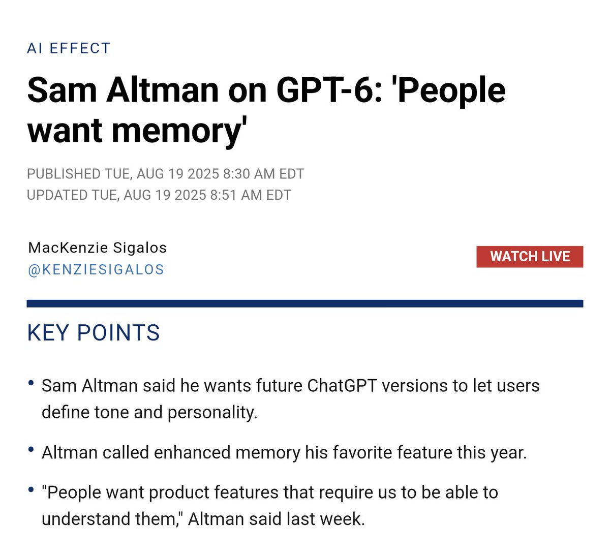 Sam says GPT-6 will focus on memory. At Philosophical AI, we’ve already built SMF-Core™ 
an enterprise-ready system for selective retention, encryption, and regulatory compliance. Memory isn’t just about bigger context windows. It’s about cleaner context, fewer hallucinations,