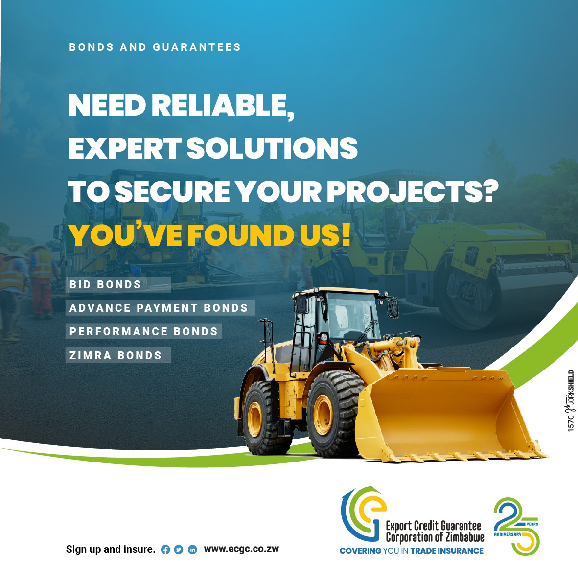 Did you know that <a href="/credit_export/">Export Credit Corporation Of Zimbabwe</a> has bonds and guarantees for every stage of your business cycle? Whether you're just starting out, managing complex projects or just complying to regulations,  ECGC is your trusted partner in business growth.