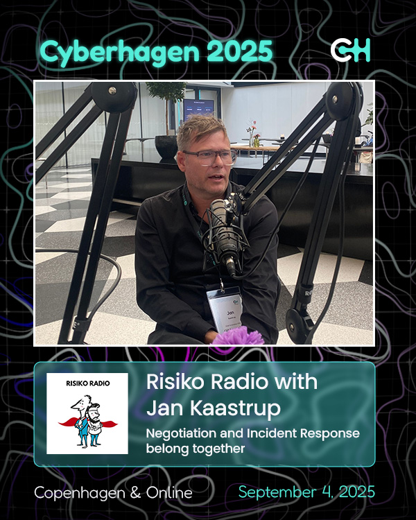 csis_cyber's tweet image. Hear Jan Kaastrup (CSIS) on Risiko Radio from #Cyberhagen2024, sharing real-world ransomware response insights (Danish). Want more? Jan returns for 2025.

Listen: eu1.hubs.ly/H0ms1FX0

Register now: eu1.hubs.ly/H0mrYBF0

#Cyberhagen2025 #podcast