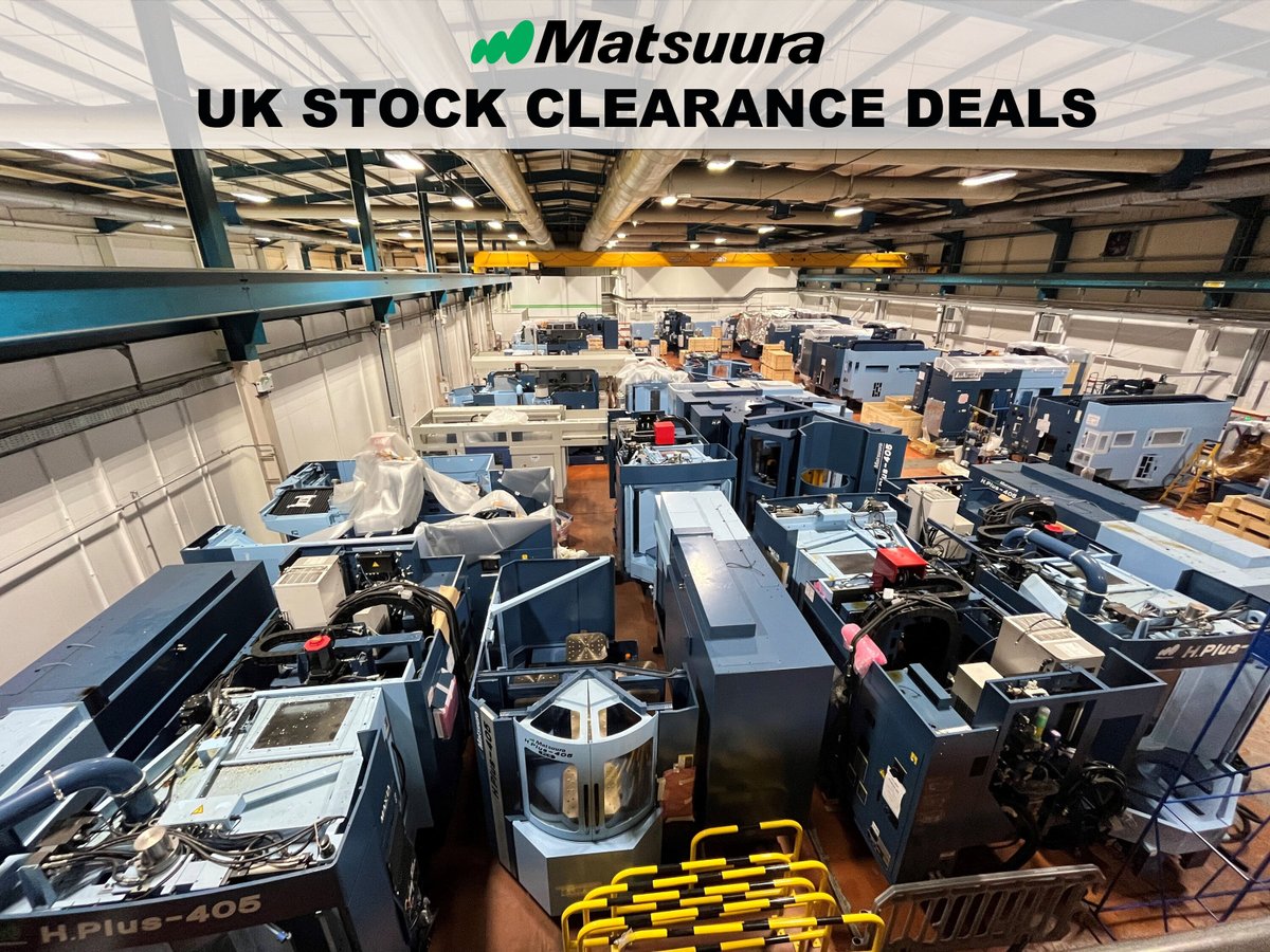 Now is the perfect time to invest in a UK stock multi-pallet Matsuura machine.

With exclusive clearance deals available on selected UK stock models, owning a brand-new, fully automated Matsuura has never been more attainable.

Contact us today on 01530 511400.

#UKStock #CNC