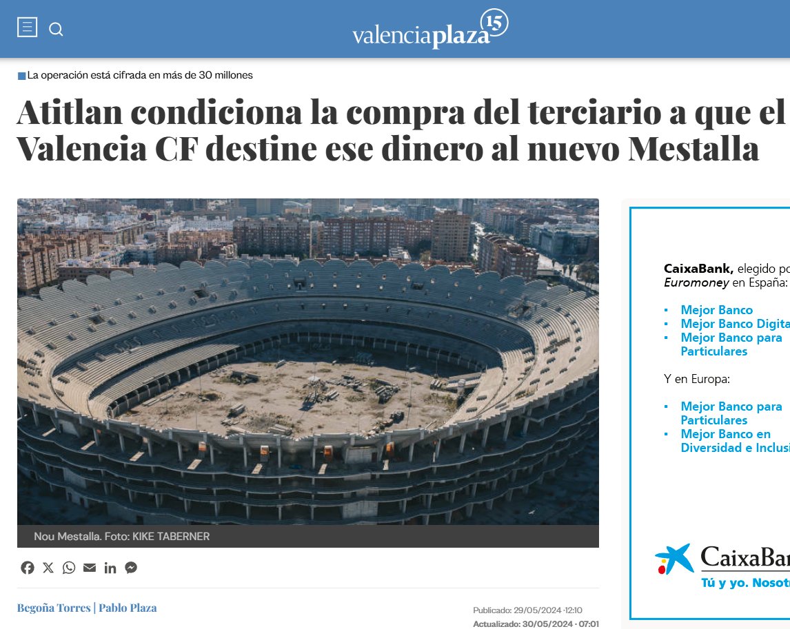 Jose Pérez (LibertadVCF) 🇵🇸🇻🇪🇨🇺🇺🇦🕊 (@cordevalenciacf) on Twitter photo El MERITON VALENCIANO no dice una verdad ni al médico
Noticia de ayer: el <a href="/valenciacf/">Valencia CF</a> usa compromisos de cobro de ATITLAN para ampliar margen FPF.
Inma Ibañez/Javier Solís
¿no dijisteis en Mayo del 24 que el dinero del terciario estaba condicionado a gastar en el nuevo estadio? El MERITON VALENCIANO no dice una verdad ni al médico
Noticia de ayer: el <a href="/valenciacf/">Valencia CF</a> usa compromisos de cobro de ATITLAN para ampliar margen FPF.
Inma Ibañez/Javier Solís
¿no dijisteis en Mayo del 24 que el dinero del terciario estaba condicionado a gastar en el nuevo estadio?