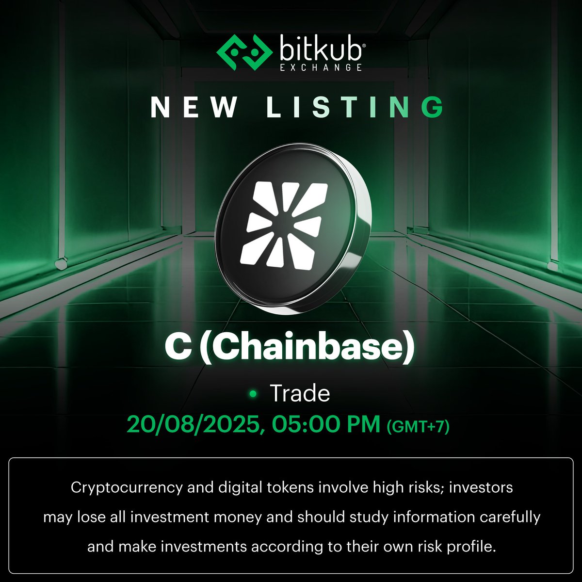 New Listing: C . @ChainbaseHQ $C is now available on Bitkub! . Check the  current prices of ERA at: https://t.co/25zmg40OgF . Cryptocurrency and  digital tokens involve high risks; investors may lose all