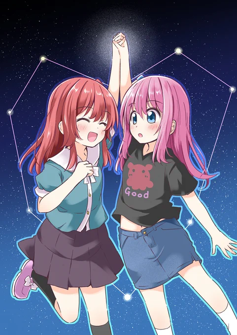 星座で結ばれたい幼馴染ぼ喜多 夏コミお疲れ様絵の文字なし版ですわ～