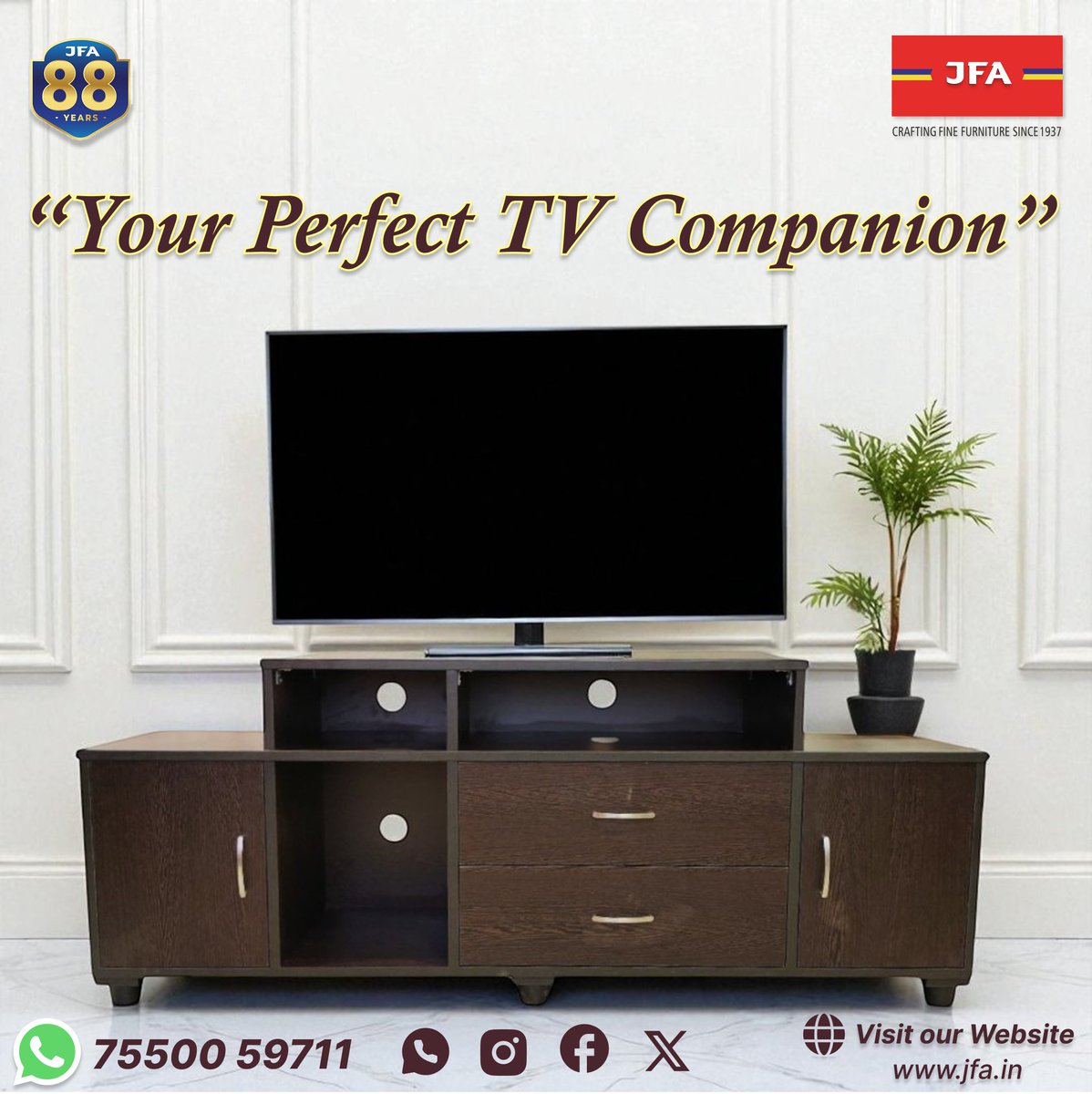 JFA_Furniture's tweet image. The perfect partner for your perfect TV 🎬📺.More space, more style, more entertainment 📺
📍 Visit Our Showrooms: Royapettah | Adyar | Nanganallur
📌 Location: jfa.in/our-showrooms
📲 WhatsApp: 75500 59711
#TVUnit #TVStand #EntertainmentUnit #MediaConsole #LivingRoomSetup