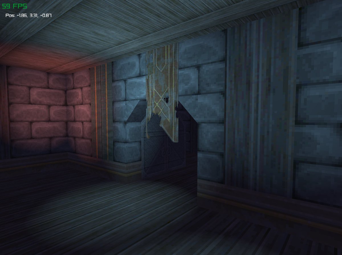 HinodeCoder's tweet image. Quake vibe again. Added some discard for textures to remove “magenta” pseudo-alpha thing. #quake #raylib