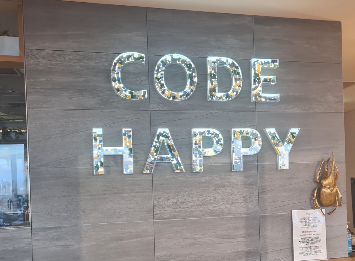 nktssbat's tweet image. #AWSStartupLoft
CODE HAPPY