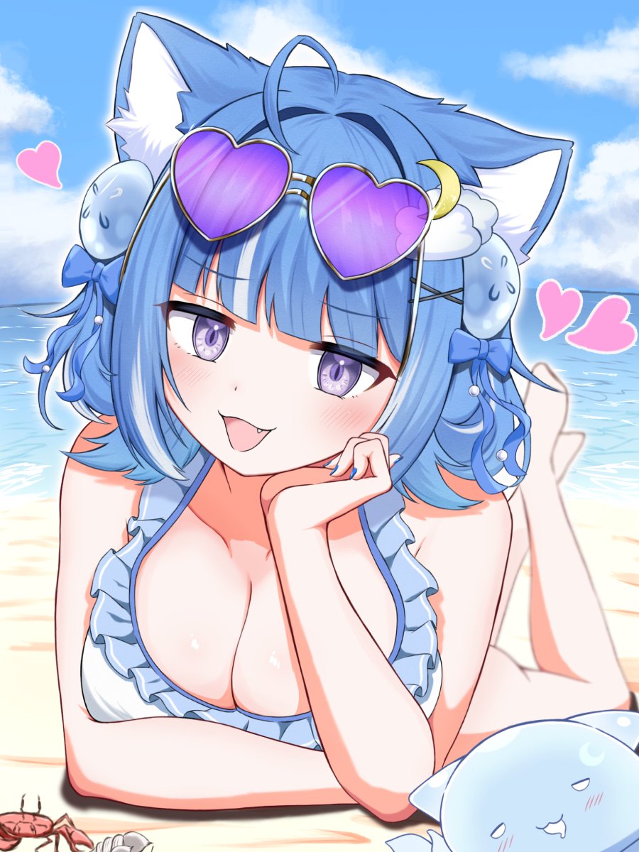 ︎︎☁🪼砂浜ろあちゃん🪼︎︎☁
 #ろあのお絵かき