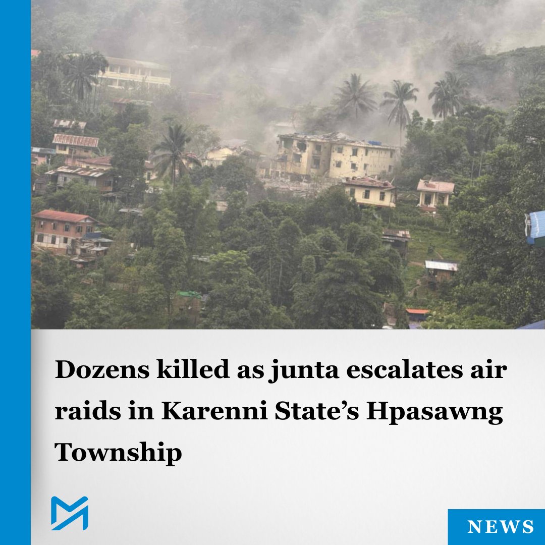 The Myanmar military has launched near-daily airstrikes in Hpasawng Township, killing 52 people in less than two months as resistance forces push towards a last remaining junta base

Read more:
myanmar-now.org/en/news/dozens…