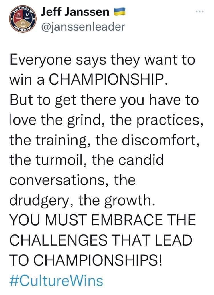 No excuses, it takes what it takes.