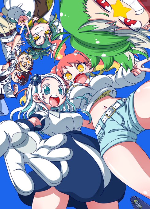 去年ぽんすぱんち(@ Aopic_)様でゲストとして描かせて頂いたVOMS絵。
新メンバーが来て元気いっぱいのわちゃわちゃ感を描いた。ぽんすぱんち2を持っている方はノドで見辛かったところや断ち切りラインで消えてる外側を見比べてみてね。 