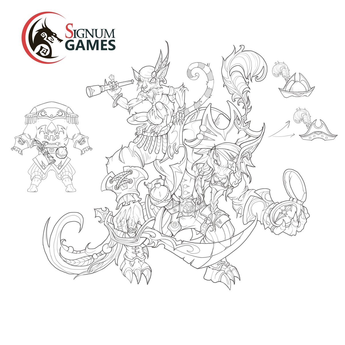 The captain already knows where the ship will go this time.

#LegendsOfSignum #conceptart #beastman #WOLFMAN #werwolf #wolfen #wolfin #pirate #fantasypirates #monsters #characterdesign #piratefantasy #legendsofsignumwarseer #signumgames