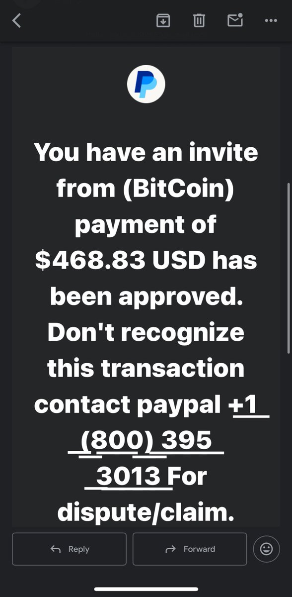 youssef199959's tweet photo. ولما دخلت على PayPal security center زودت كام نقطه انه phishing زي انه قالي hello من غير اسمي
وباعت رقم تليفون مش تبعهم ومفيش اي تعامل بال bitcoin على PayPal
فا الحمد لله اني مضغطتش على اي لينك -ويارب ميكونش ميل zero clicks phishing- 

وهسيبكوا مع الإيمال نفسه https://t.co/01rZ697HuT