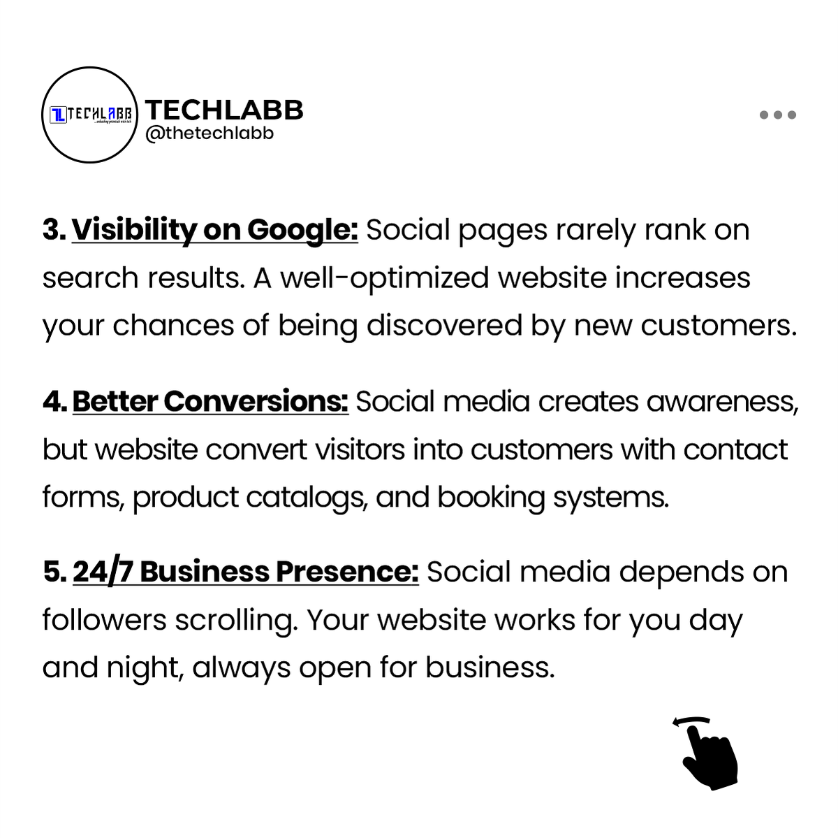 thetechlabb's tweet photo. 🌐 Social media creates awareness.
But websites convert that attention into real customers 💼

Let Techlabb build a site that grows your business 🚀

#Techlabb #WebDevelopment #BusinessGrowth https://t.co/pDuq5bxjPZ