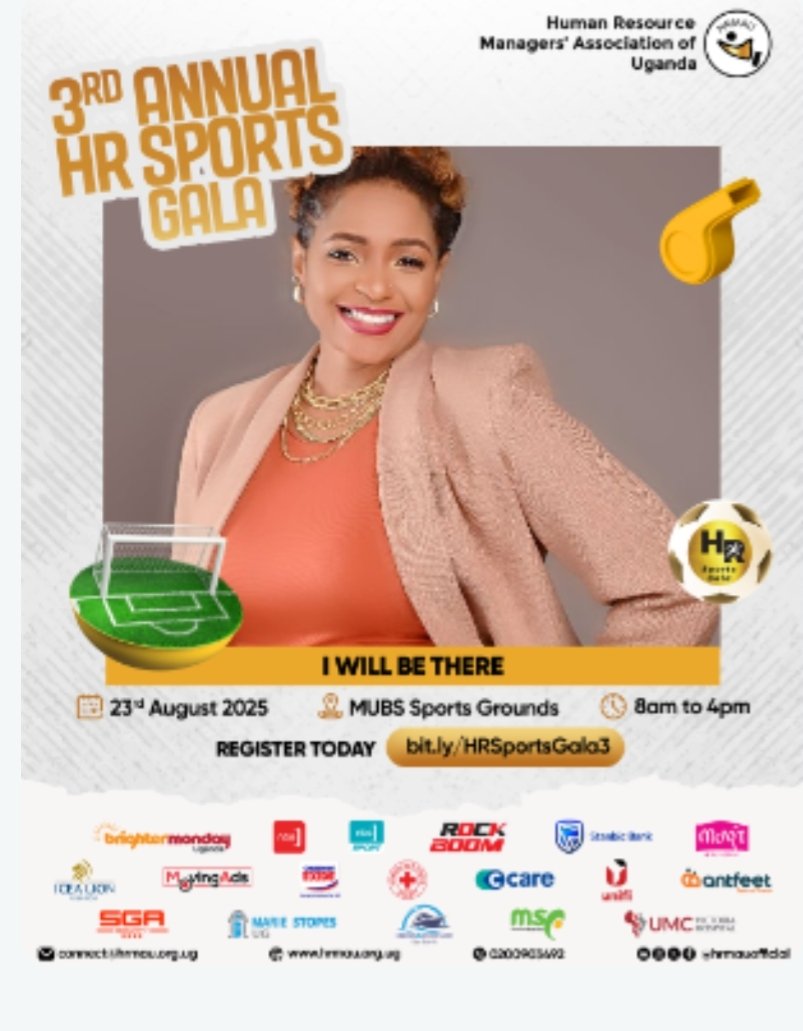 🏆 HR Sports Gala 2025  A Celebration of Team Spirit &amp; Wellness! 🏃‍♀️🏀 2025 come 23rd-August  From dancing,rallies,kwepena to friendly football matches, the event  will truly bring  out the best of us.
#TeamRewards
<a href="/hrmauofficial/">HRMAU</a>
#HRSportsGala2025
