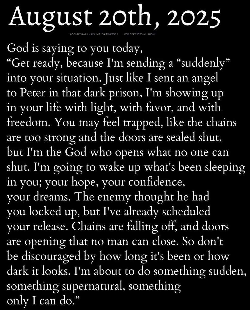 God is saying to you today,