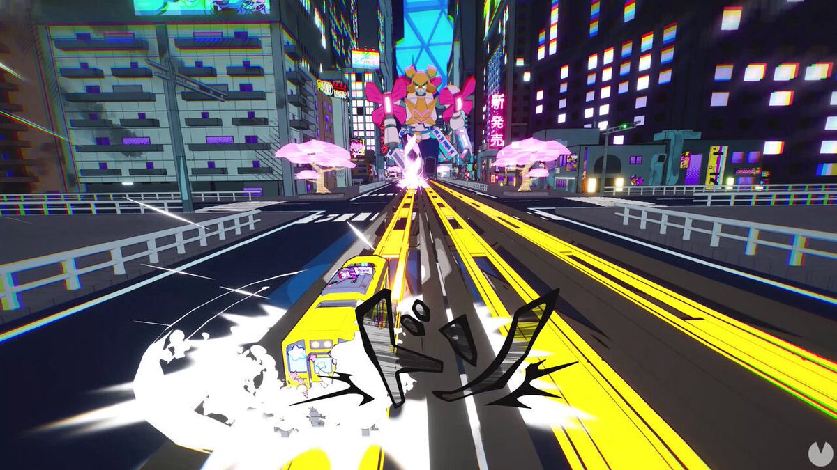FreaksBits's tweet image. Ou mama el #Denshattack! Diguem SÍ als jocs amb estètica cel-shading japonesa, on portem un vagó de tren per llocs inversemblants, fent drift sense parar i enfrontant-nos a robots i mechas! I diguem SÍ a que l’equip creador siguin els catalans @Undercoders🎉🎉 Gràcies!!