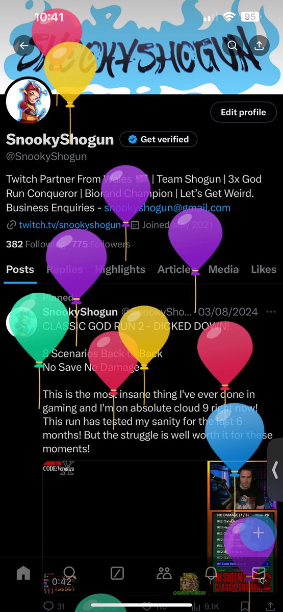 Something something balloon day. Come hang out with me on Twitch Front Page in a bit