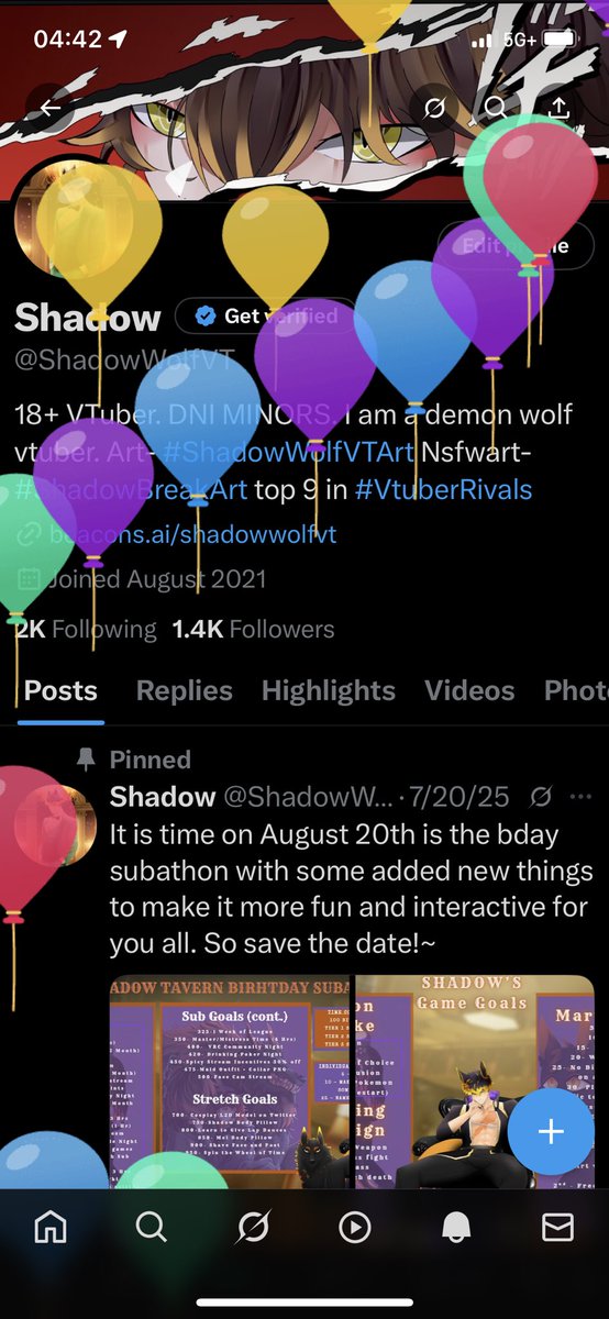 ShadowWolfVT's tweet image. Omg it’s balloons