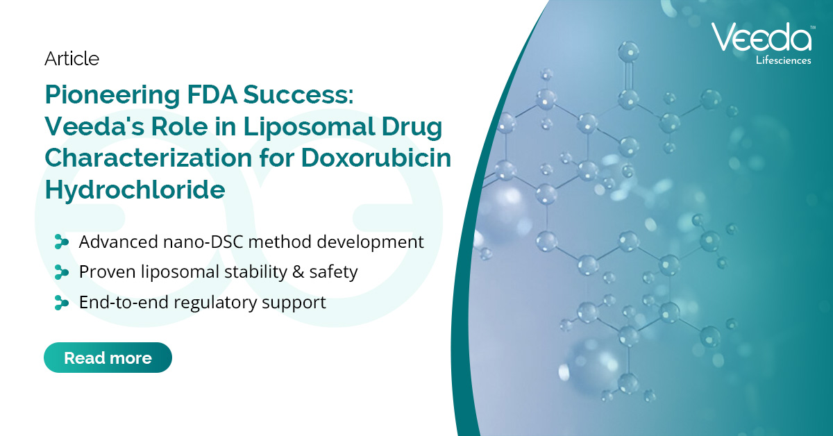 Our Analytics &amp; Characterization team’s expertise in nano-DSC method development was pivotal in securing FDA approval for Doxorubicin Hydrochloride Liposome Injection—a breakthrough therapy for ovarian cancer, Kaposi's sarcoma, and multiple myeloma.

veedalifesciences.com/pioneering-exc…