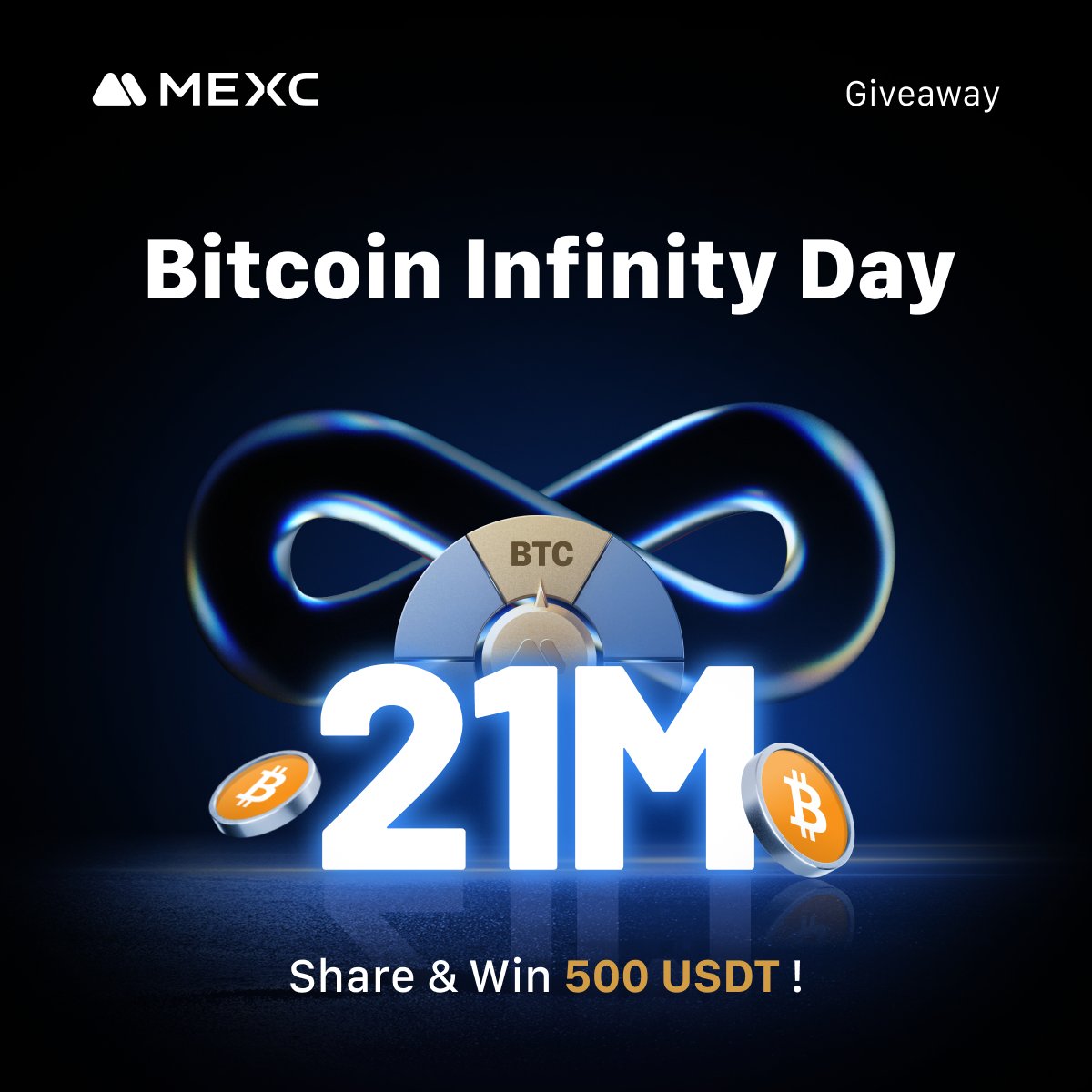 🟧 Bitcoin Infinity Day Giveaway!

❓ Tell us in the comments: Why is Bitcoin the best cryptocurrency?

♾ Feel the vibe now: mexc.com/landings/BTC88…

How to Join:
1️⃣ Follow <a href="/MEXC_Official/">MEXC</a>
2️⃣ Comment your answer
3️⃣ Add your MEXC UID + #MEXC 

💰 20 lucky winners will share 500
