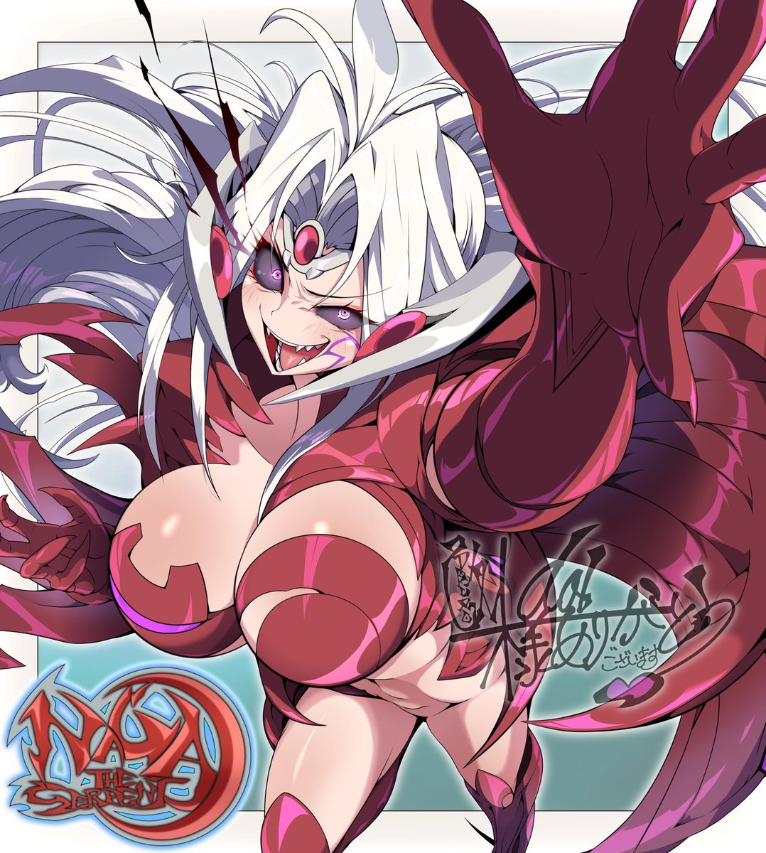 スケブ納品完了〜☺️
スレイヤーズより、ナーガ・ザ・サーペント×クローンブレイド（ウィッチブレイド）
リクエスト頂きました〜。
結構僕の絵柄入っちゃった(^^;;…楽しかったです。
dal様、いつも頼んでくれてありがとう〜❤︎