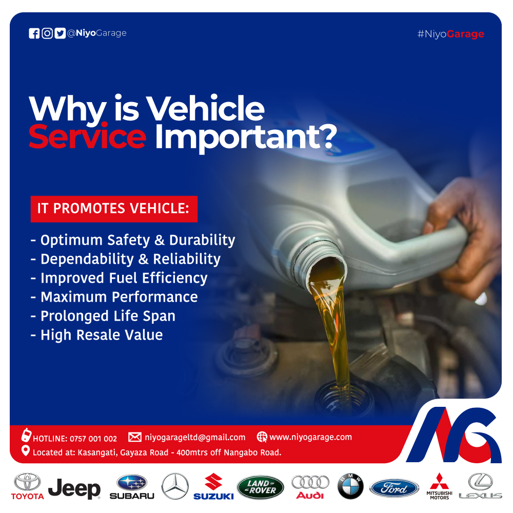 NiyoGarage's tweet photo. Wondering why your car needs routine #motorvehicle #service? See here the main benefits of #carservice to your vehicle. Pay us a visit today & let's give your engine new vibe!π#CallOrWhatsapp 0757001002 / 0776 202 785. #FixYouUp #wisdomwednesday #fixitatniyo #niyogarage #Njambi https://t.co/xFyUVxA6hi