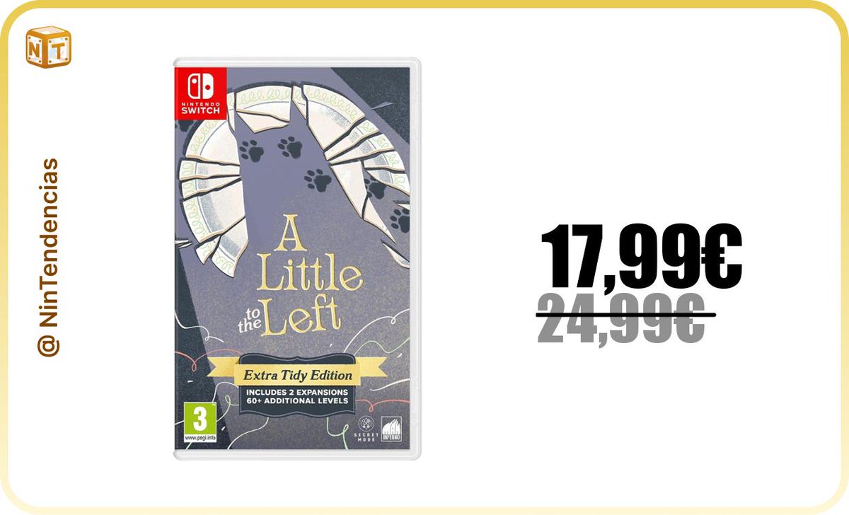 A Little to the Left: Extra Tidy Edition ¡pega un bajón de precio y alcanza su nuevo mínimo!

✅ Ahora: 17,99€
❌ Antes: 24,99€

➡️ amzn.to/4mP4t6p